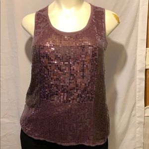 Purple sequin tank